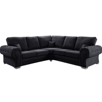 Verona High Back Black Fabric Corner