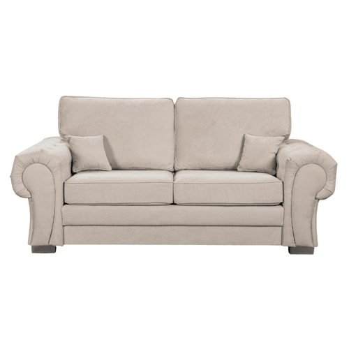 Verona High Back Cream Fabric 2 Seater Sofa
