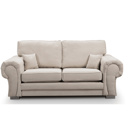 Verona High Back Cream Fabric 2 Seater Sofa