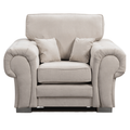 Verona High Back Cream Fabric Armchair