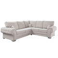 Verona High Back Cream Fabric Corner Sofa
