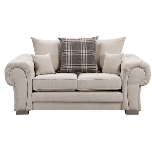 Verona Scatter Back Cream Fabric 2 Seater Sofa