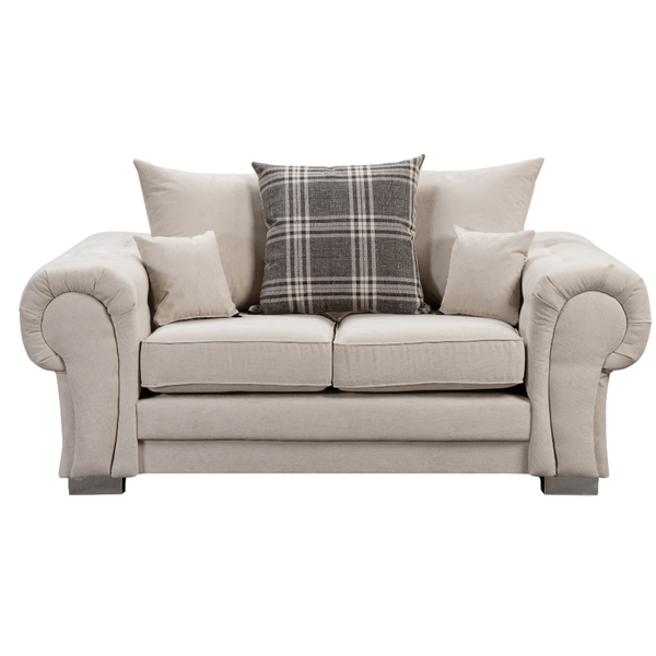 Verona Scatter Back Cream Fabric 2 Seater Sofa
