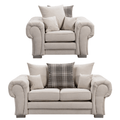 Verona Scatter Back Cream Fabric 2+1 Seater Sofa Set