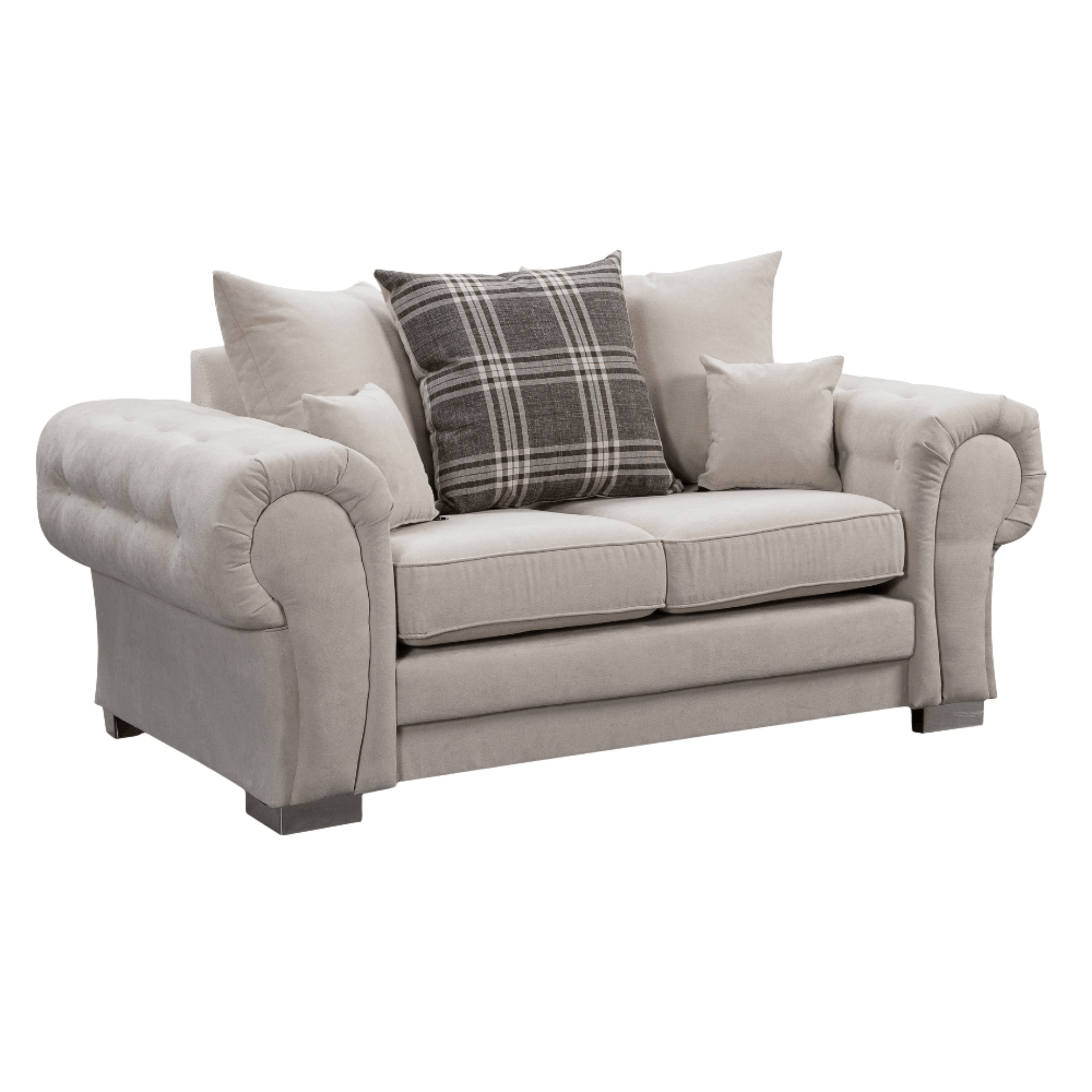 Verona Scatter Back Cream Fabric 3+2 Seater Sofa Set - Furniture Instore