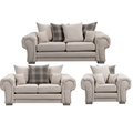 Verona Scatter Back Cream Fabric 3+2+1 Seater Sofa Set