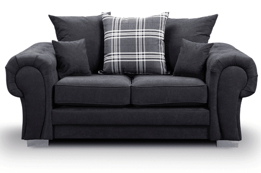 Verona Scatter Black Fabric 2+1+1 Seater Sofa Set - Furniture Instore