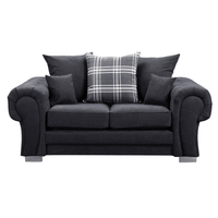 Verona Scatter Black Fabric 2 Seater Sofa