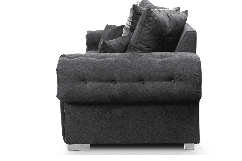 Verona Scatter Black Fabric 3+1+1 Seater Sofa Set