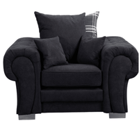 Verona Scatter Black Fabric Armchair