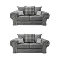 Verona Scatter Grey Fabric 2+2 Seater Sofa Set