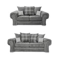 Verona Scatter Grey Fabric 3+2 Seater Sofa Set